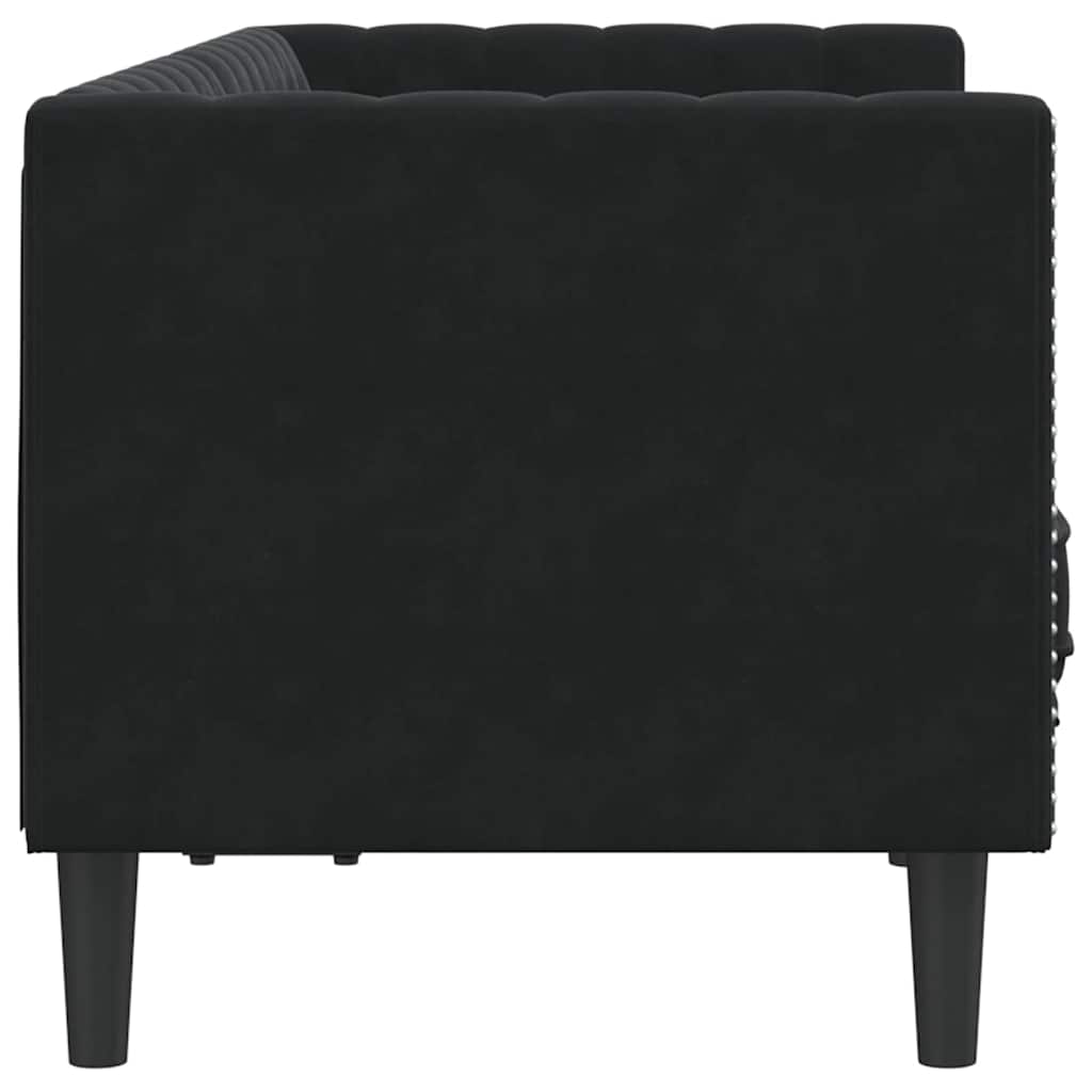 Sofá Chesterfield Outros Preto 174 x 74,5 x 70,5 cm Veludo
