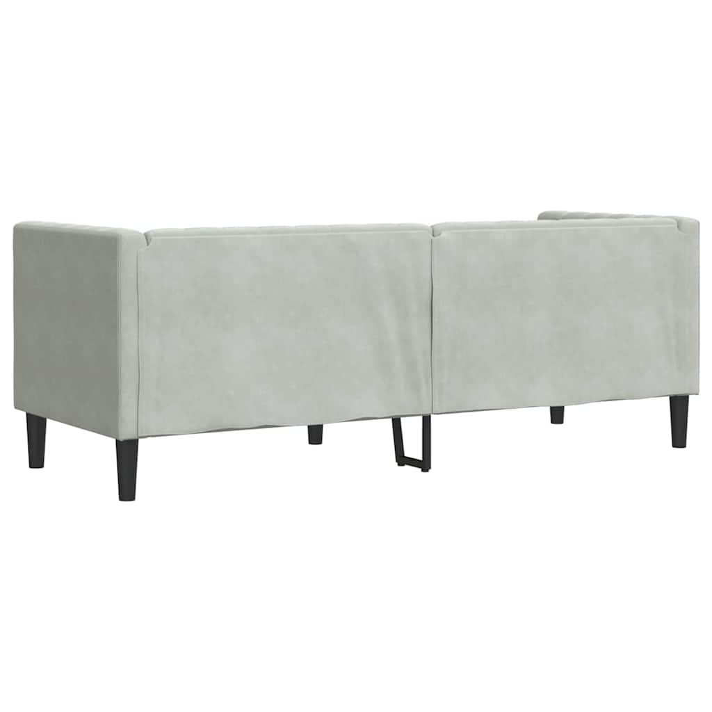 Sofá Chesterfield Cinzento-claro 194 x 74,5 x 70,5 cm Veludo