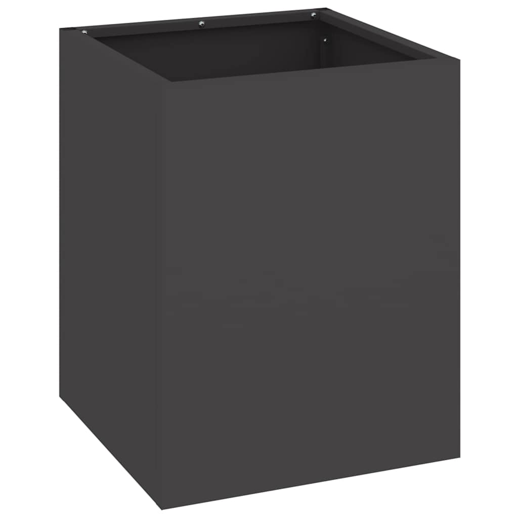 Vaso de Jardim Preto 32 x 32 x 40 cm Aço laminado a frio