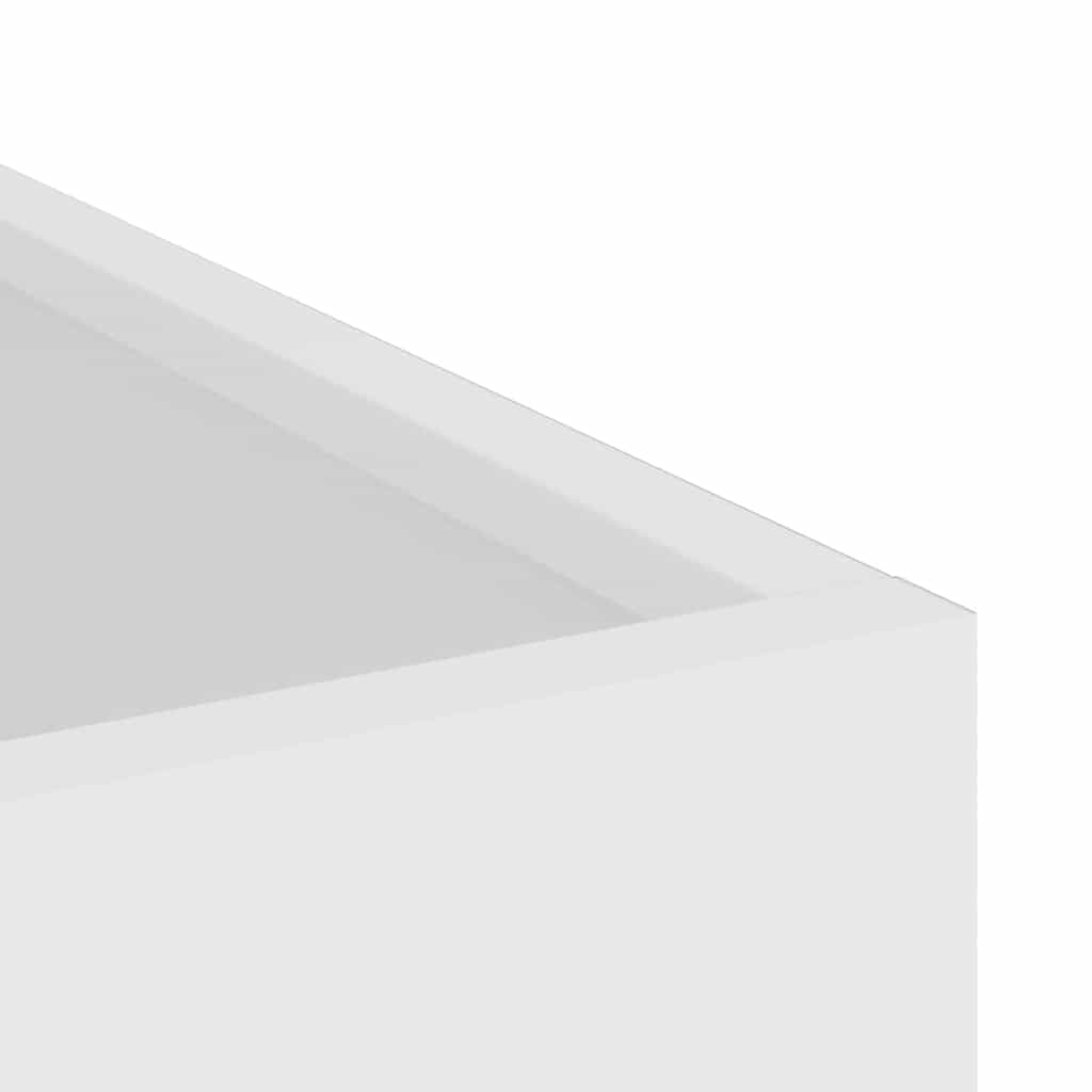 Vaso de Jardim Branco 32 x 32 x 40 cm Aço laminado a frio