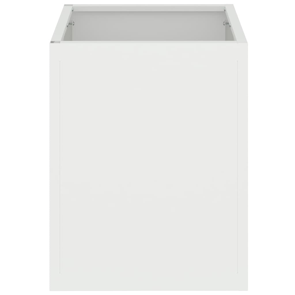 Vaso de Jardim Branco 32 x 32 x 40 cm Aço laminado a frio