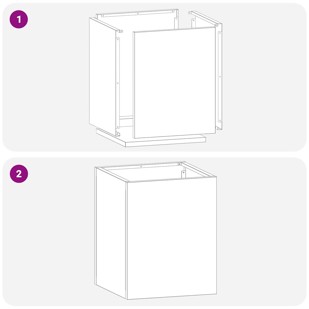 Vaso de Jardim Antracite Aço laminado a frio