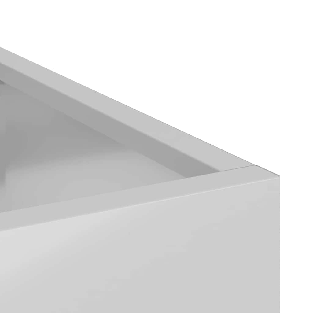 Vaso de Jardim Prateado Aço galvanizado