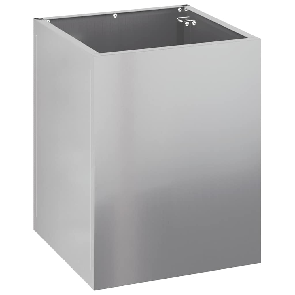 Vaso de Jardim Prateado Aço galvanizado