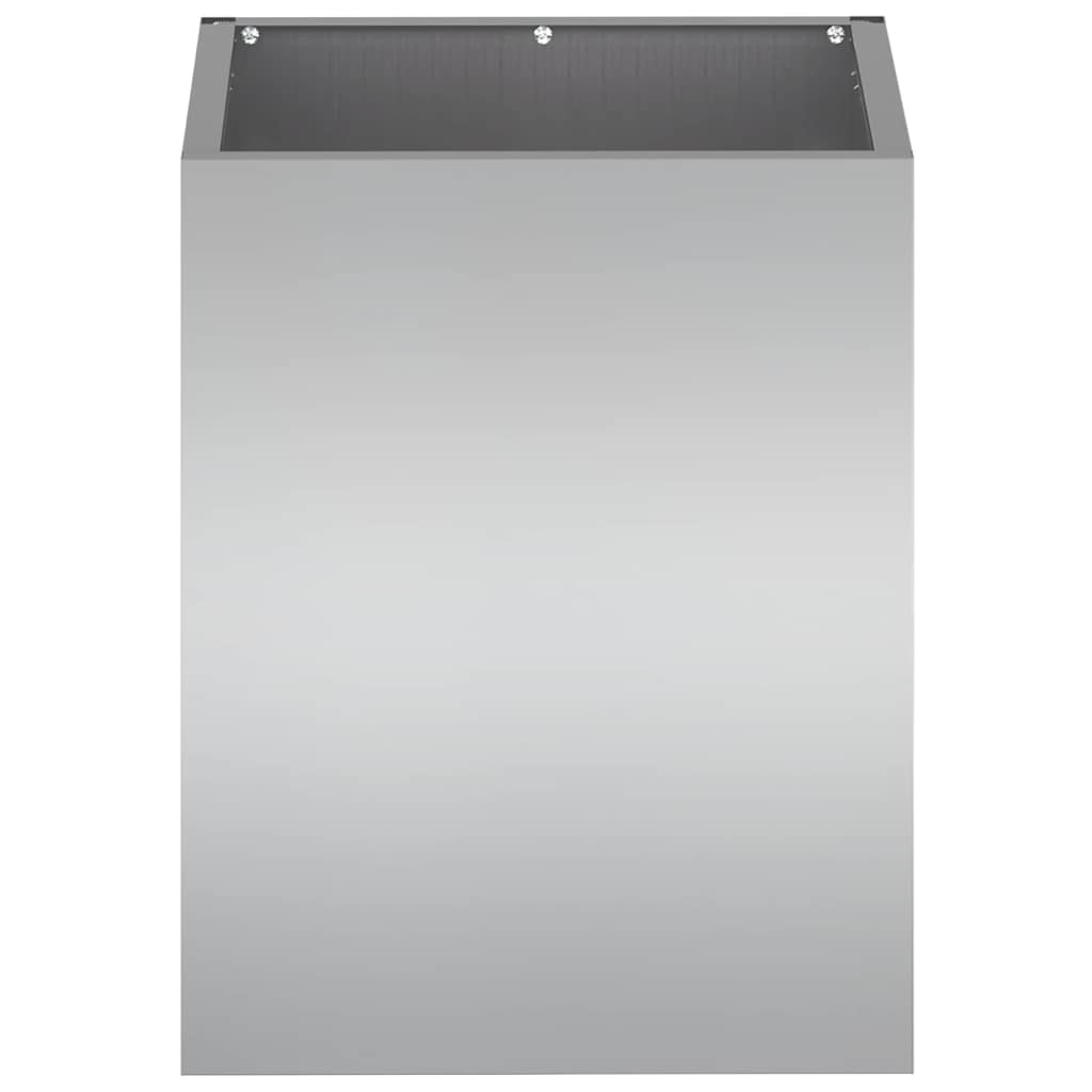 Vaso de Jardim Prateado Aço galvanizado