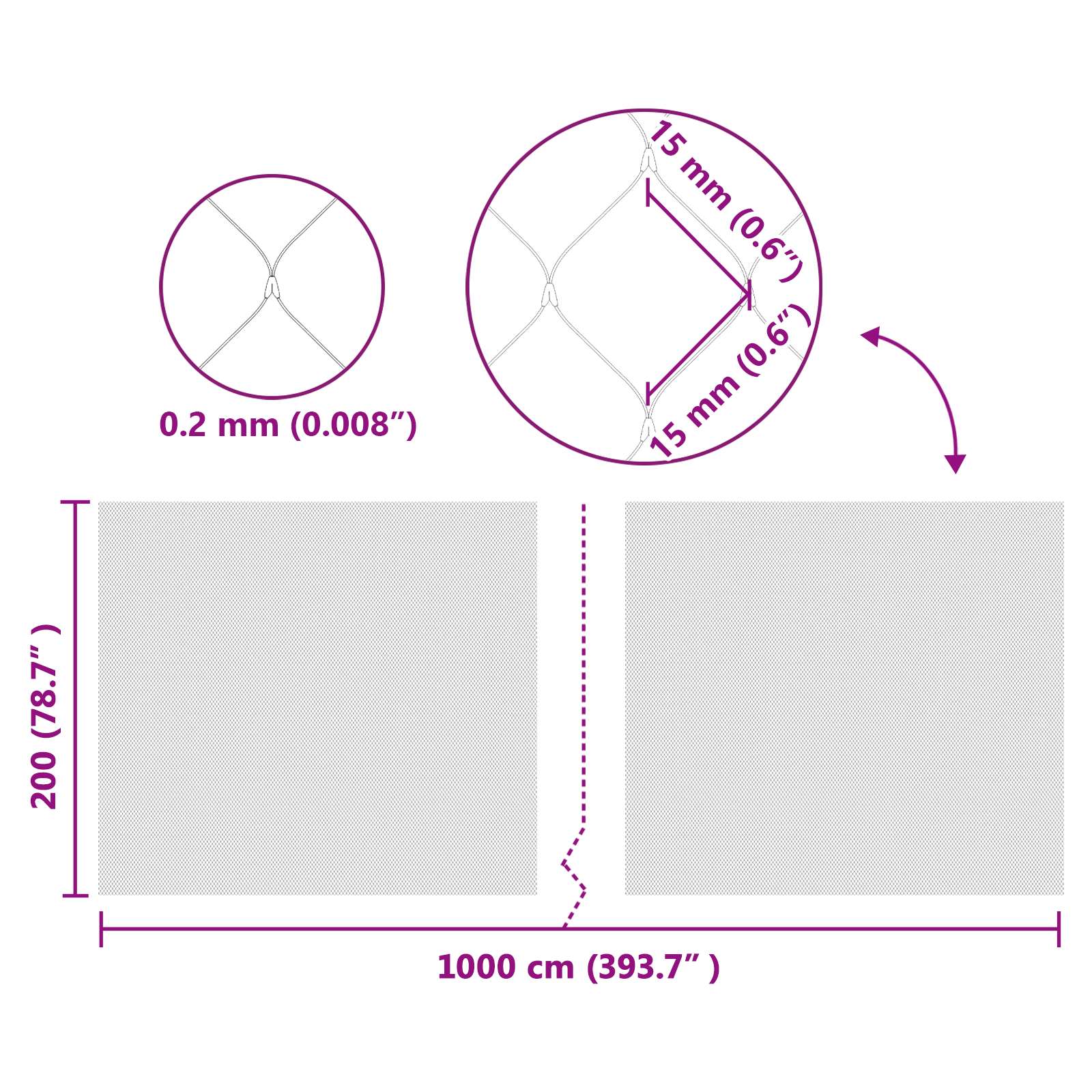 Rede de Proteção para Pássaros Verde 2 x 10 m HDPE