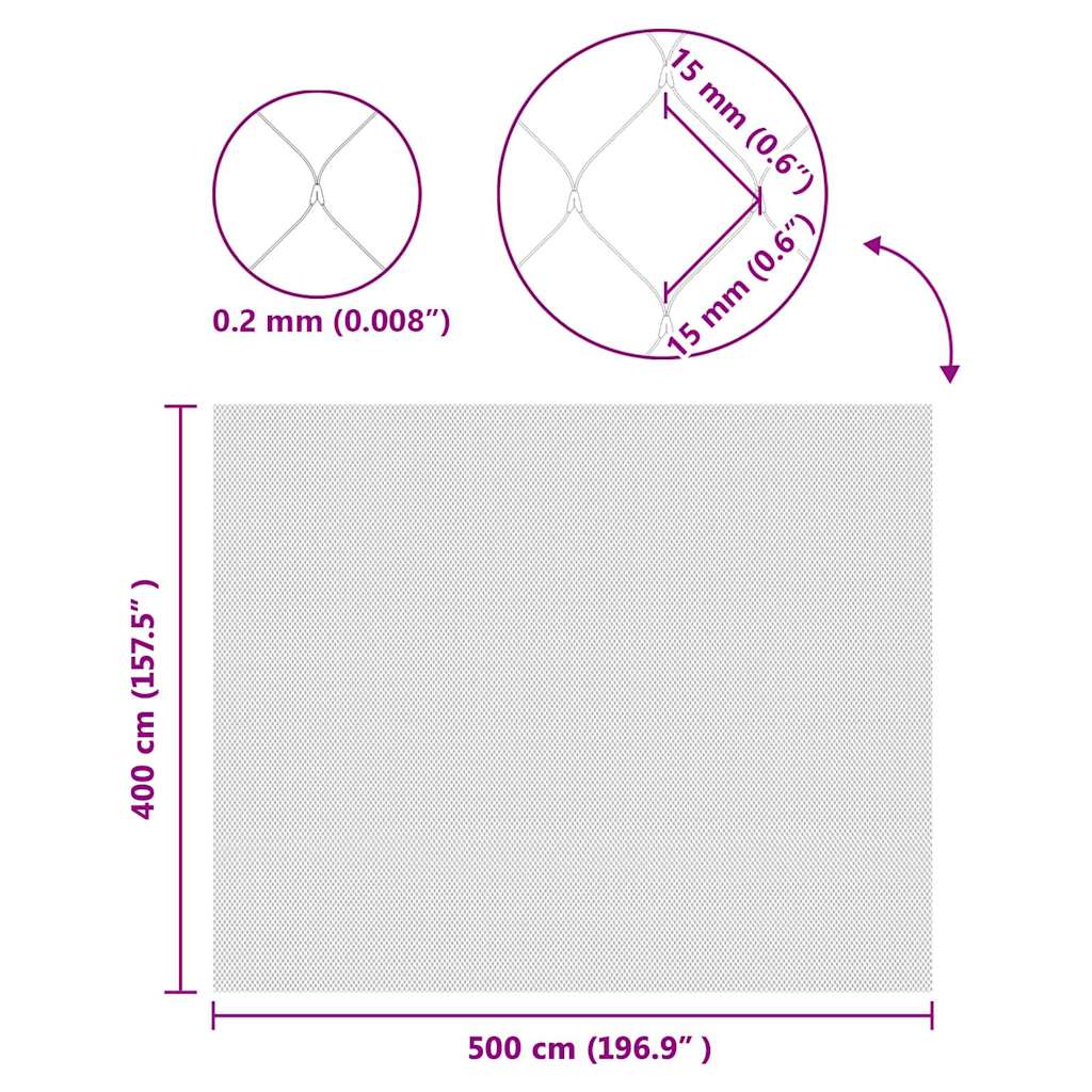 Rede de Proteção para Pássaros Verde 2 x 10 m HDPE
