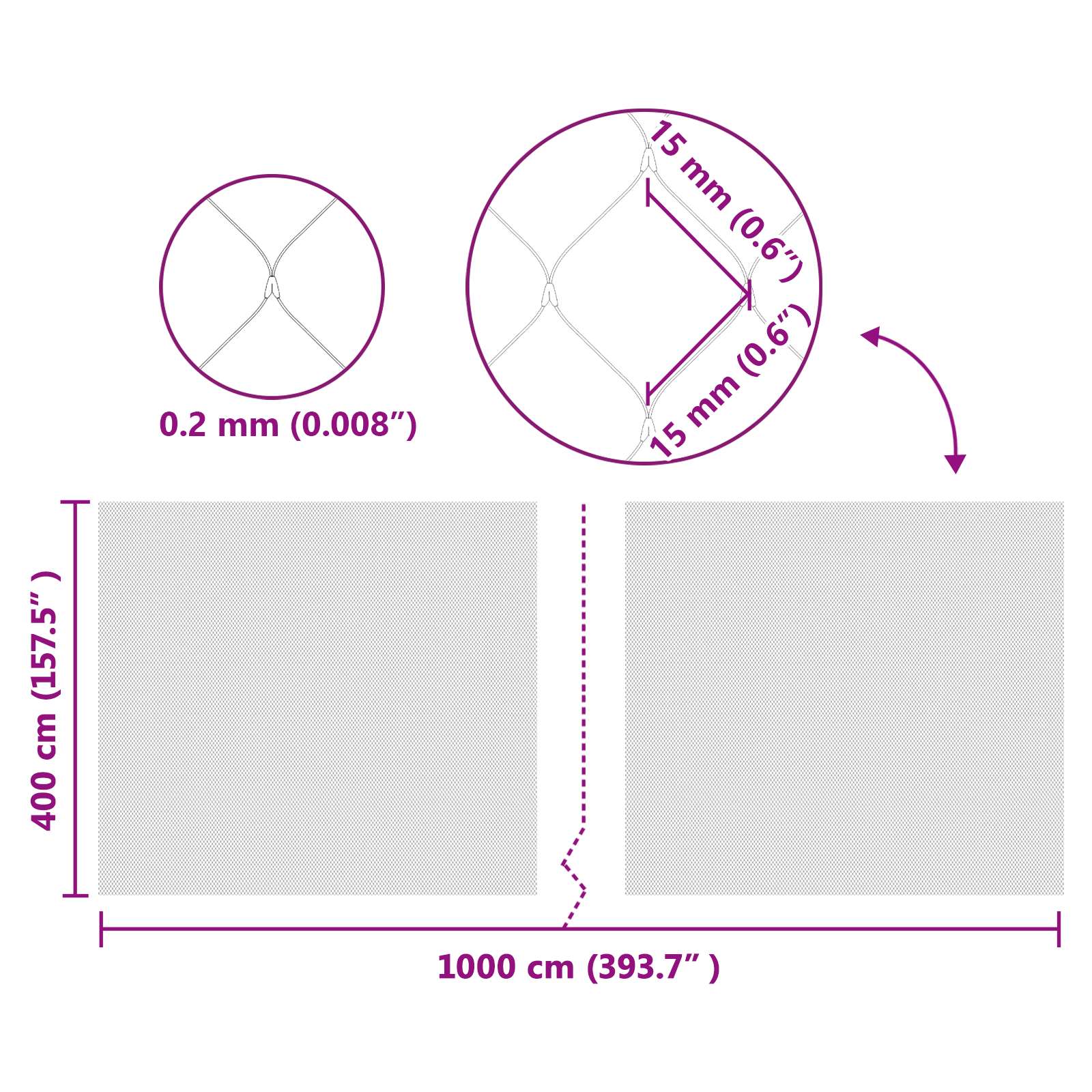 Rede de Proteção para Pássaros Verde 2 x 10 m HDPE