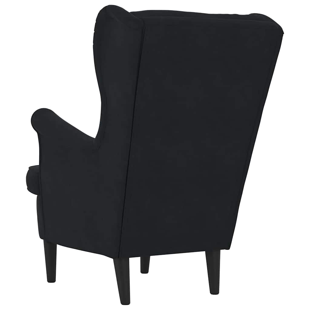 Poltrona Preto 71 x 92 x 91 cm Veludo