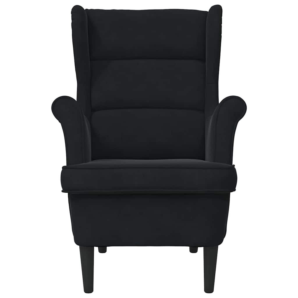 Poltrona Preto 71 x 92 x 91 cm Veludo