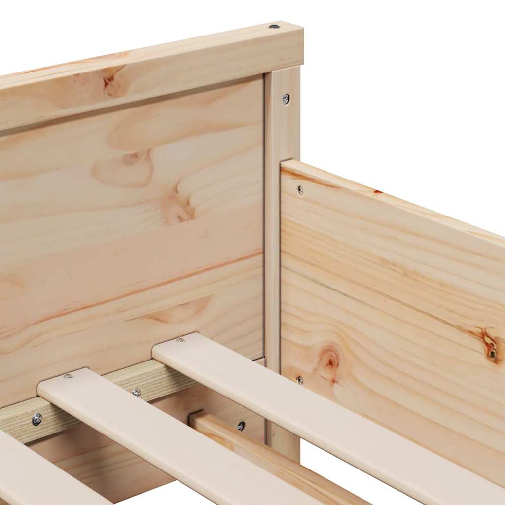 Estrutura da Cama Branco 80 x 200 cm Madeira de Pinheiro Sólida