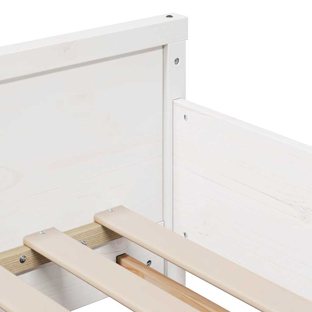 Estrutura da Cama Branco 80 x 200 cm Madeira de Pinheiro Sólida