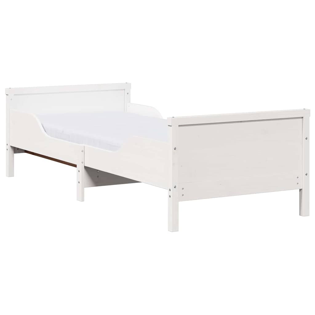Estrutura da Cama Branco 80 x 200 cm Madeira de Pinheiro Sólida