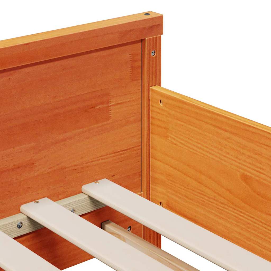 Estrutura da Cama Branco 80 x 200 cm Madeira de Pinheiro Sólida