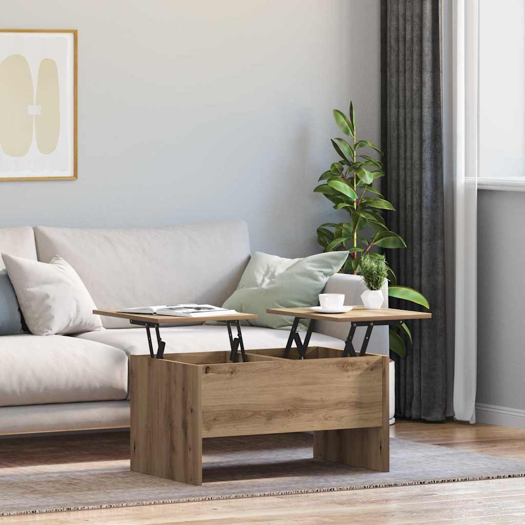 Mesa de centro carvalho artisiano 80 x 50,5 x 42,5 cm