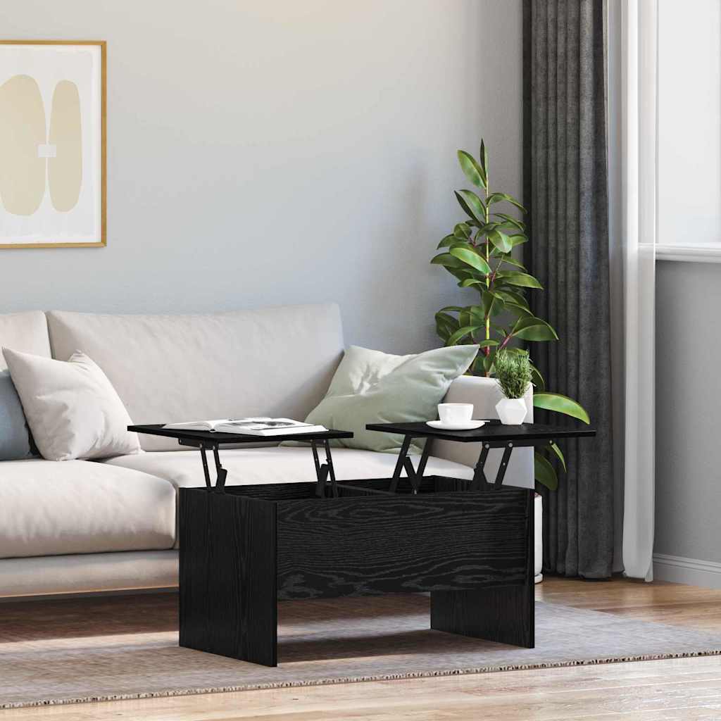 Mesa de centro Carvalho preto 80 x 50,5 x 42,5 cm