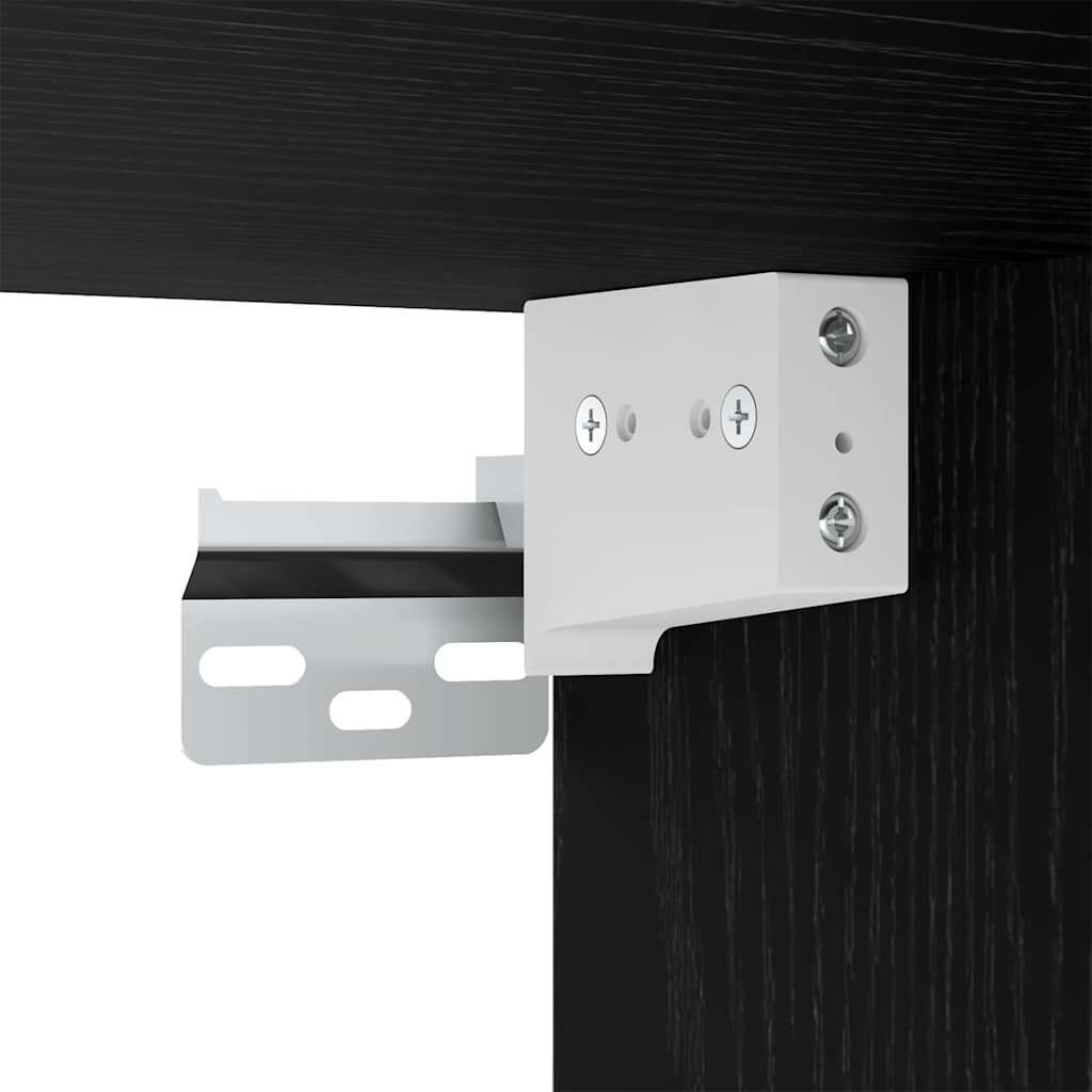 Armário de Espelho com espelho Carvalho preto 91 x 15 x 76.5 cm