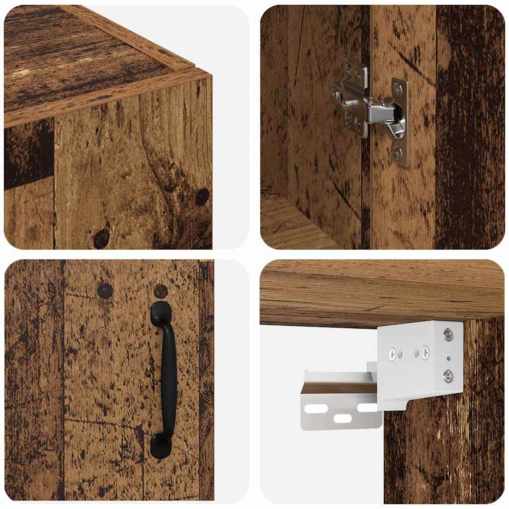 Armário suspenso Madeira antiga 69.5 x 34 x 90 cm