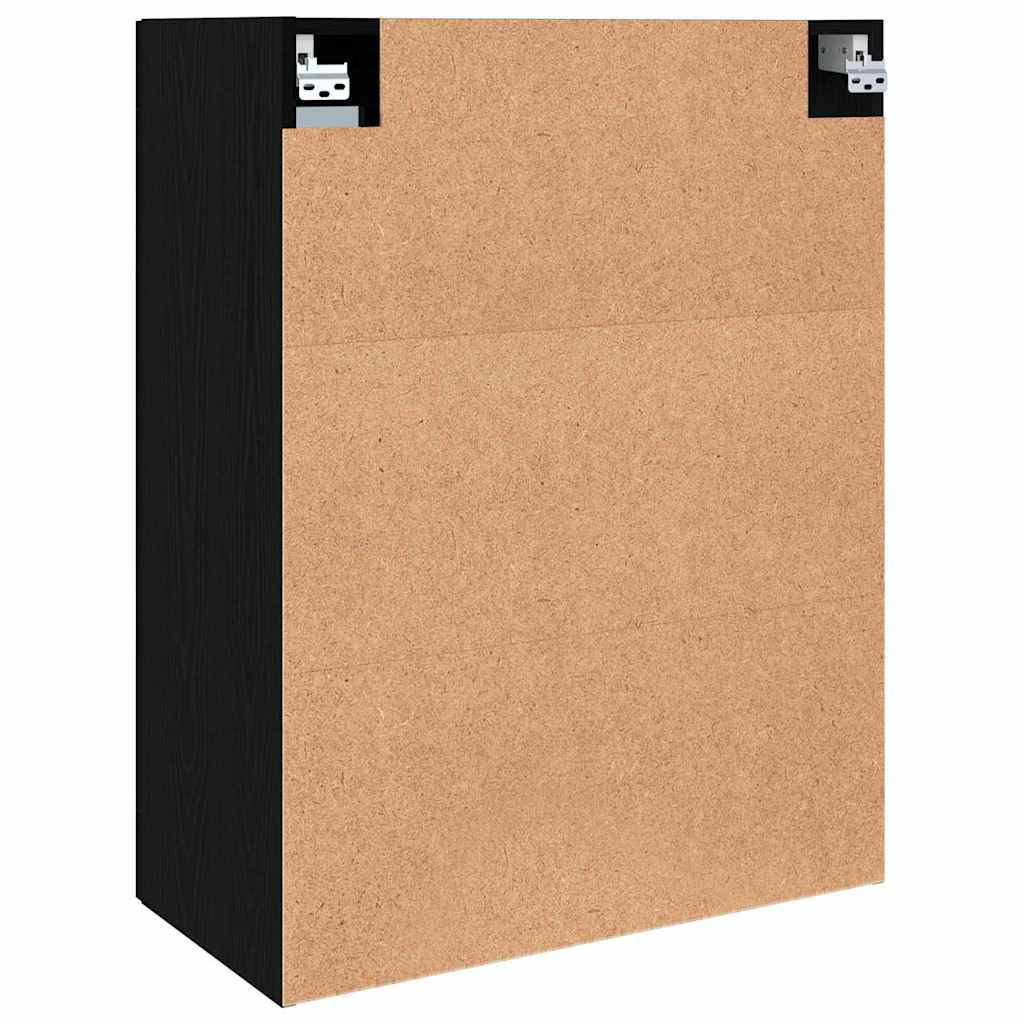 Armário de Parede Suspenso Preto 69.5 x 34 x 90 cm