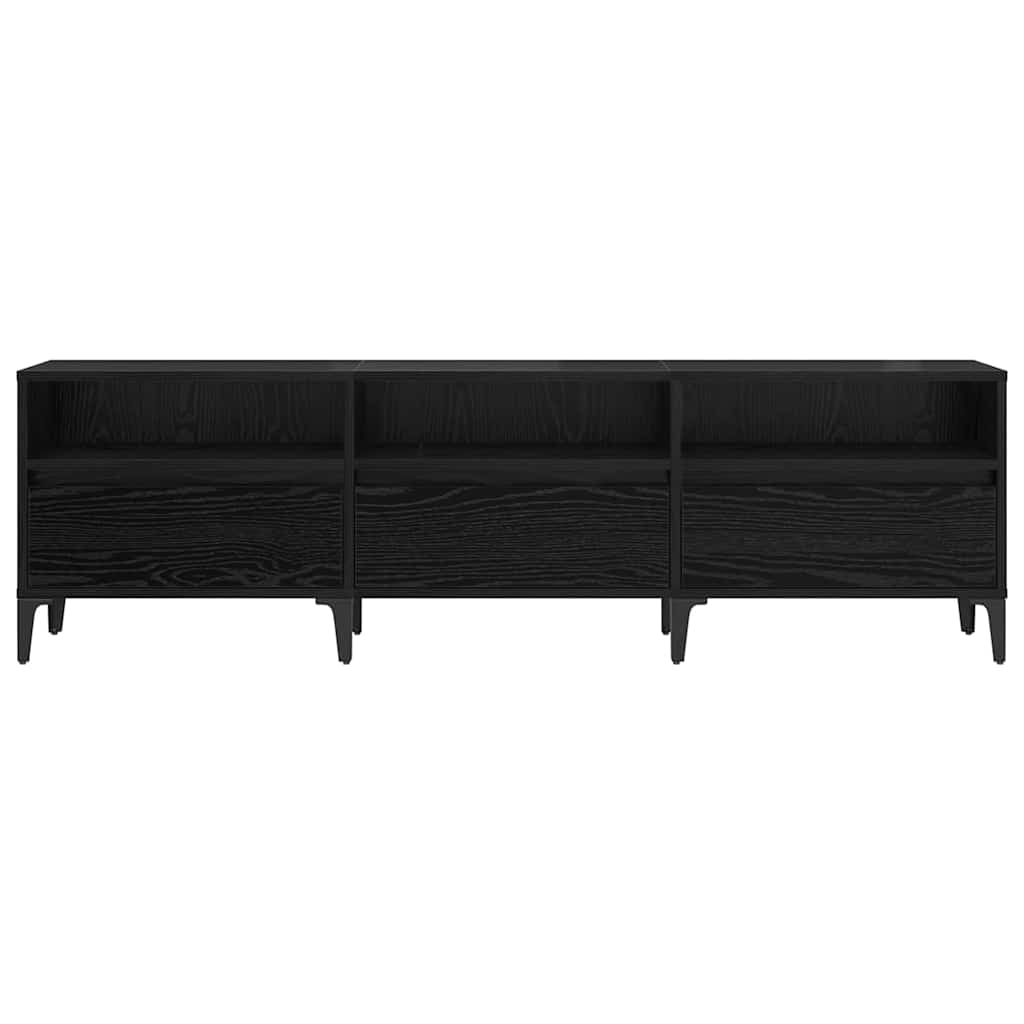 Gabinete para TV Carvalho preto 150 x 30 x 44,5 cm