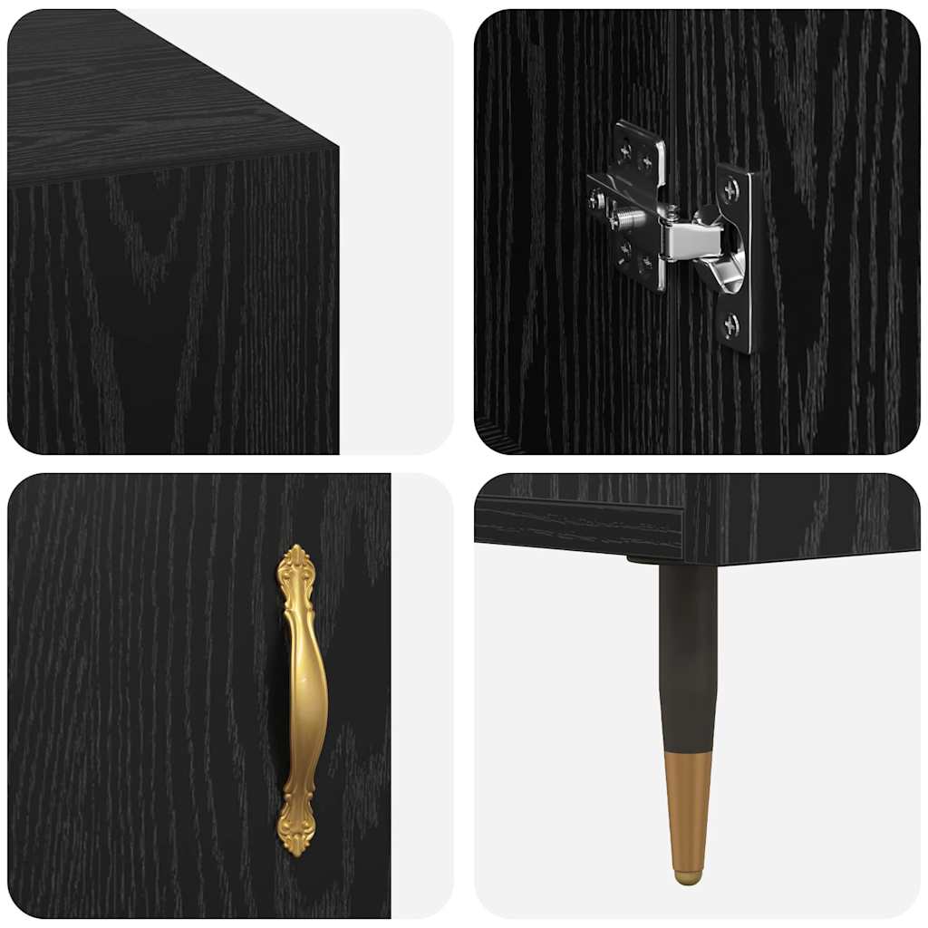 Mesa Carvalho preto 140 x 50 x 75 cm Madeira processada