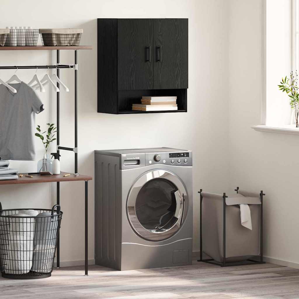 Armário de Parede Carvalho preto 60 x 31 x 70 cm