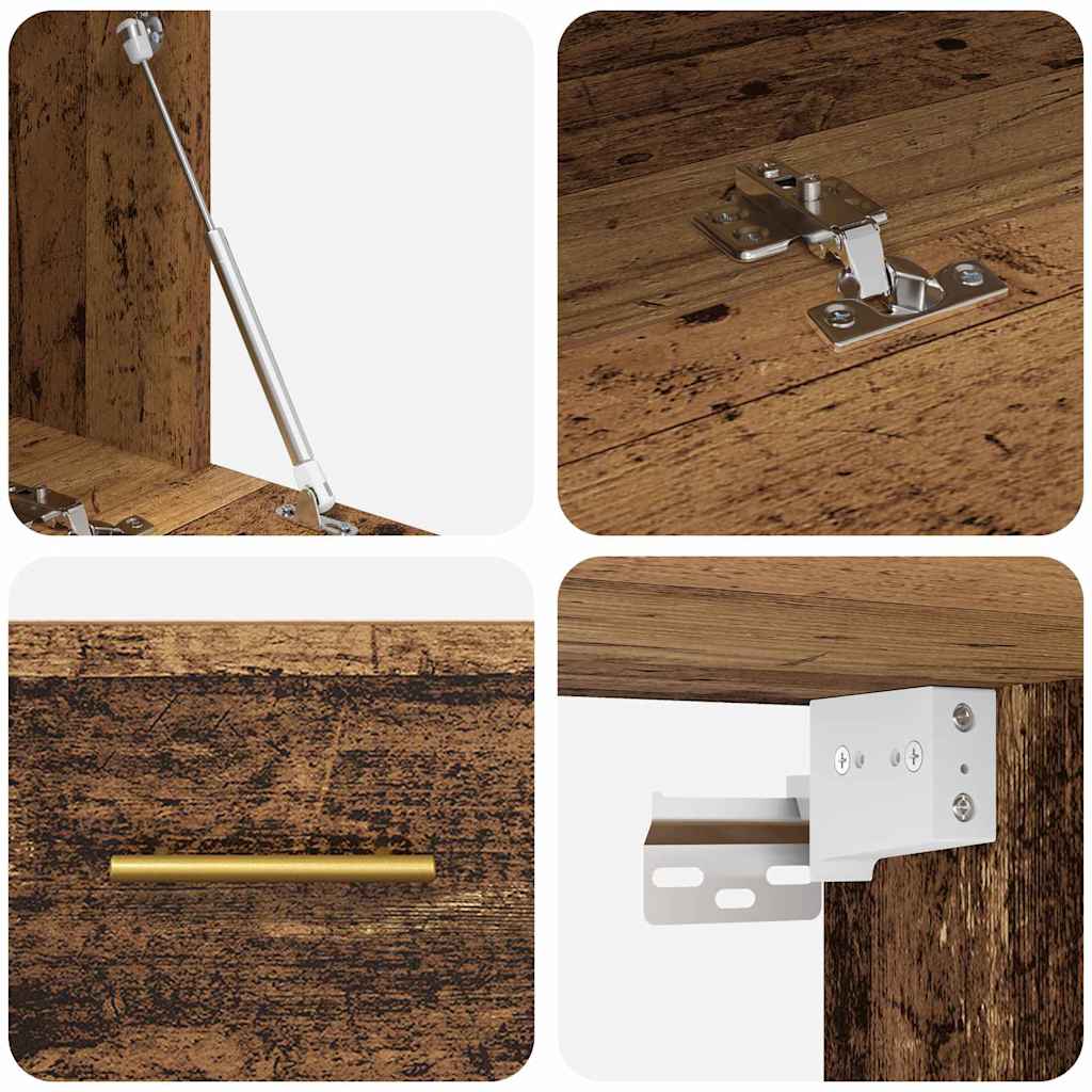 Armário de Parede Madeira antiga 80 x 36.5 x 35 cm