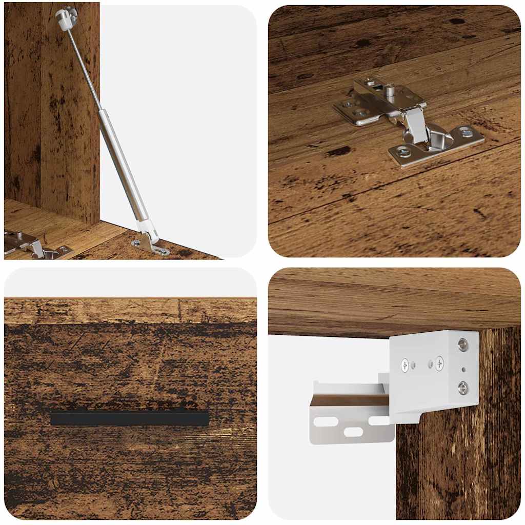 Armário de Parede Madeira antiga 80 x 36.5 x 35 cm