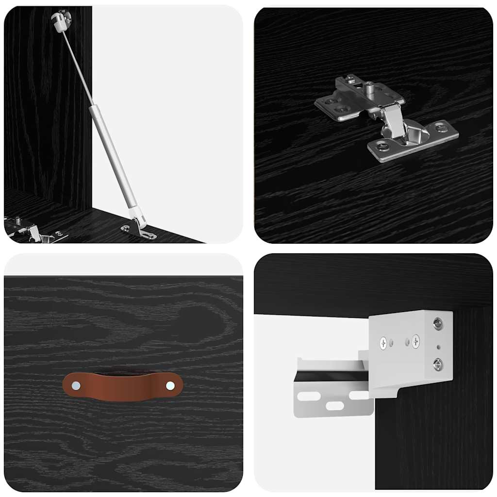 Armário de Parede Carvalho preto 100 x 36.5 x 35 cm