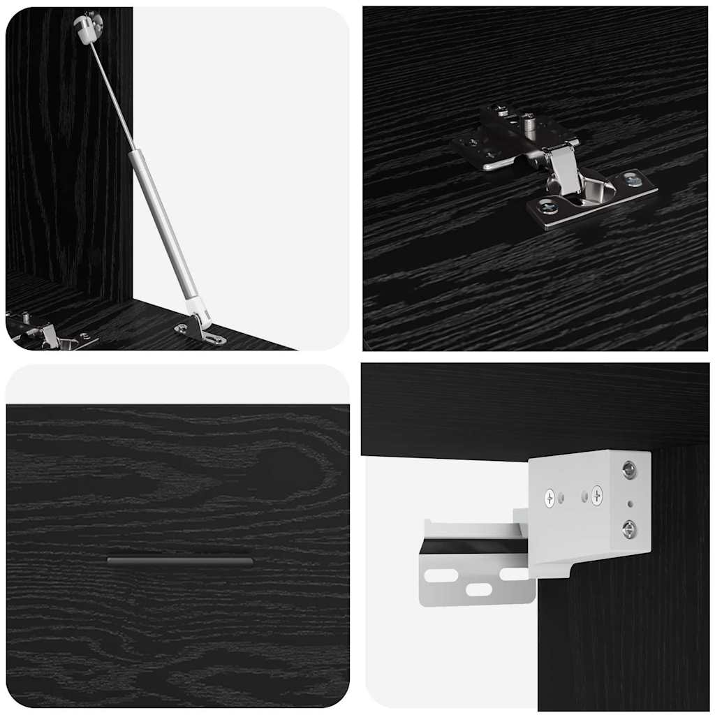 Armário de Parede Carvalho preto 100 x 36.5 x 35 cm