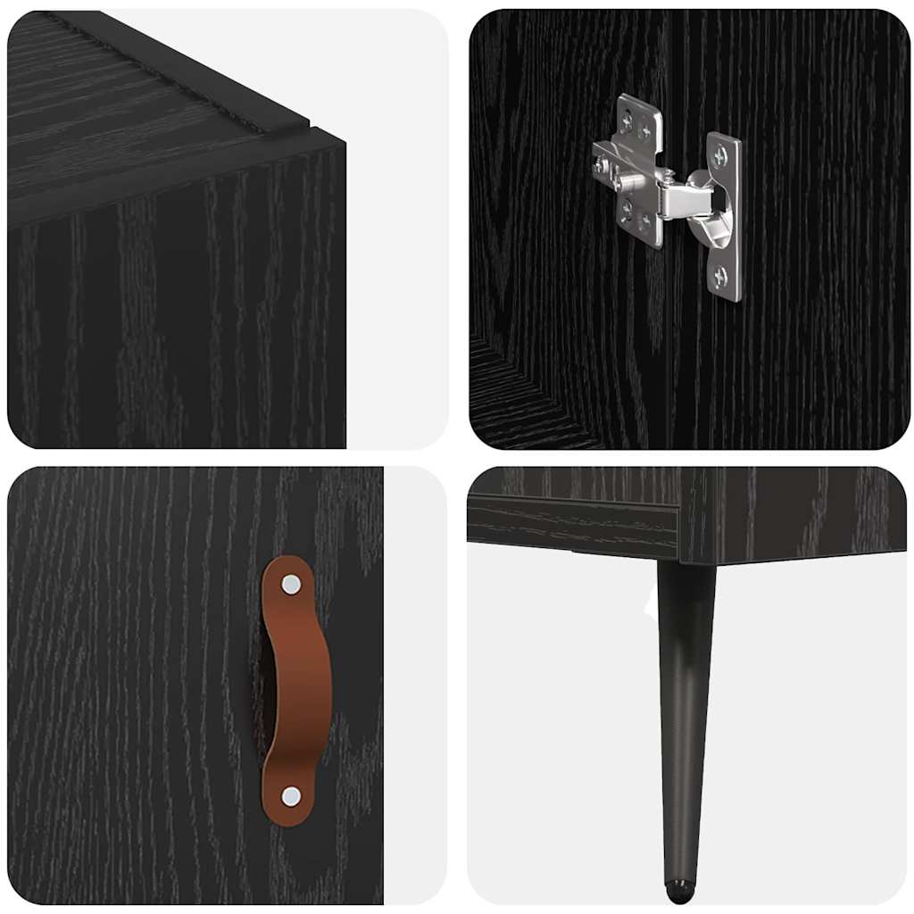 Buffet Preto 90 x 34 x 80 cm Madeira processada