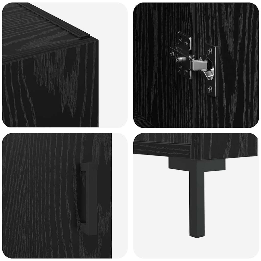 Buffet Preto 90 x 34 x 80 cm Madeira processada