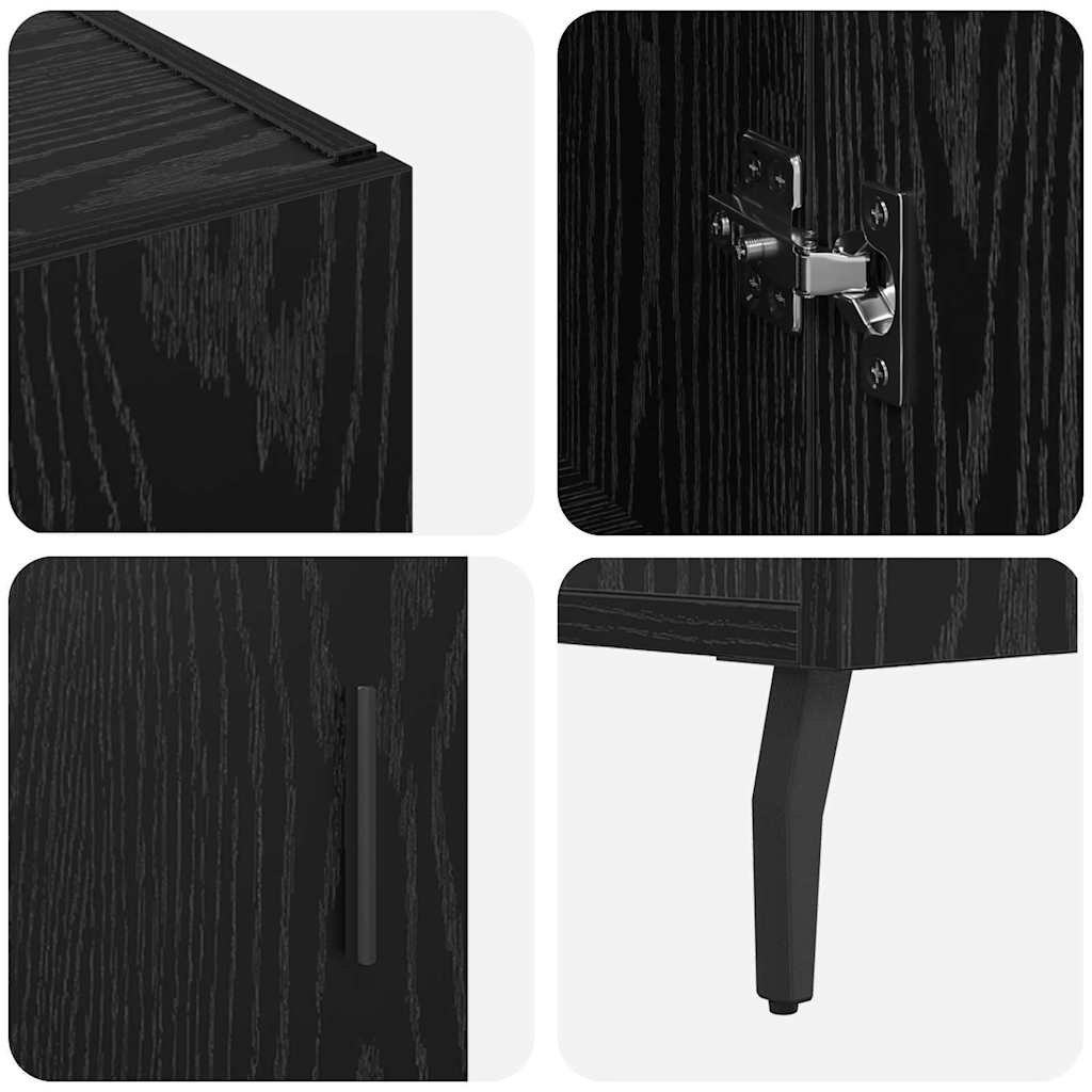 Buffet Preto 90 x 34 x 80 cm Madeira processada