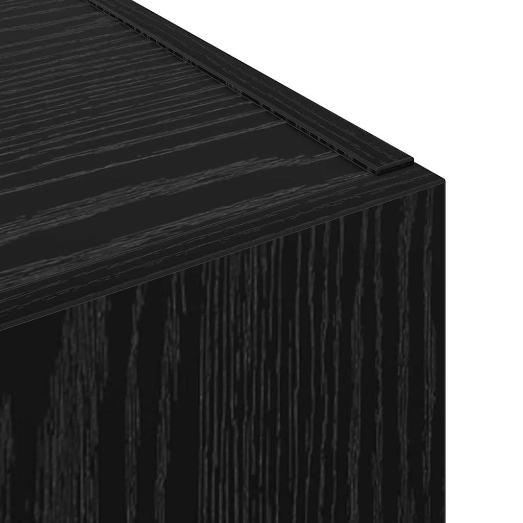 Armário de Escritório com porta Carvalho preto 60 x 32 x 115 cm