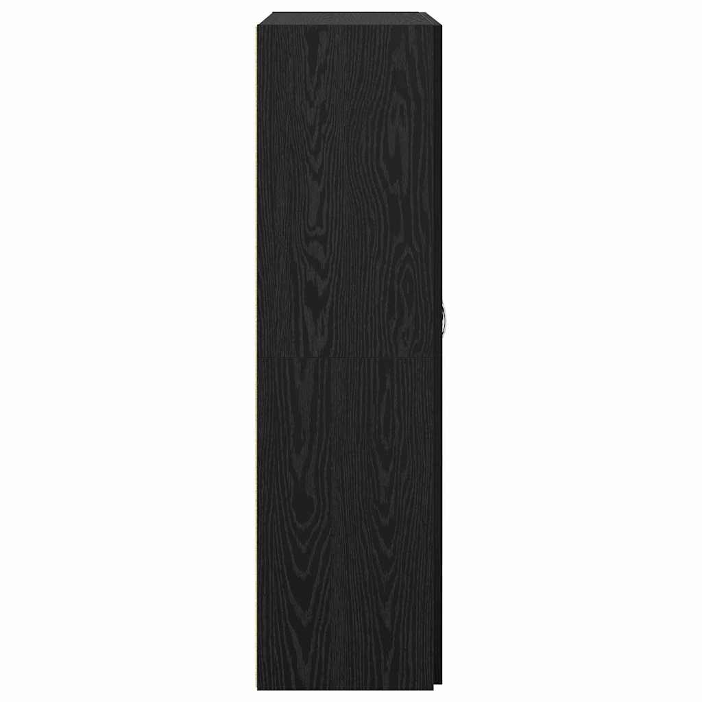 Armário de Escritório com porta Carvalho preto 60 x 32 x 115 cm