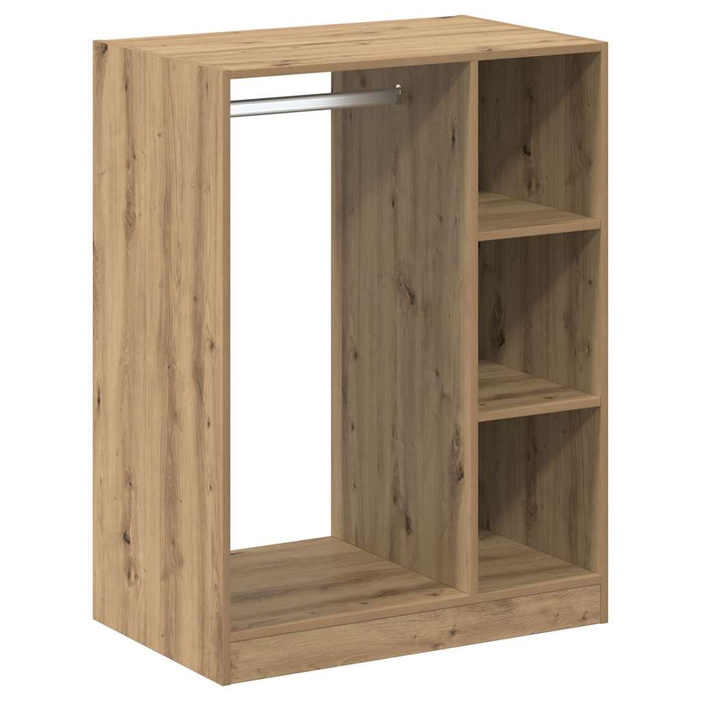 Guarda-roupa com prateleira carvalho artisiano 77 x 48 x 102 cm