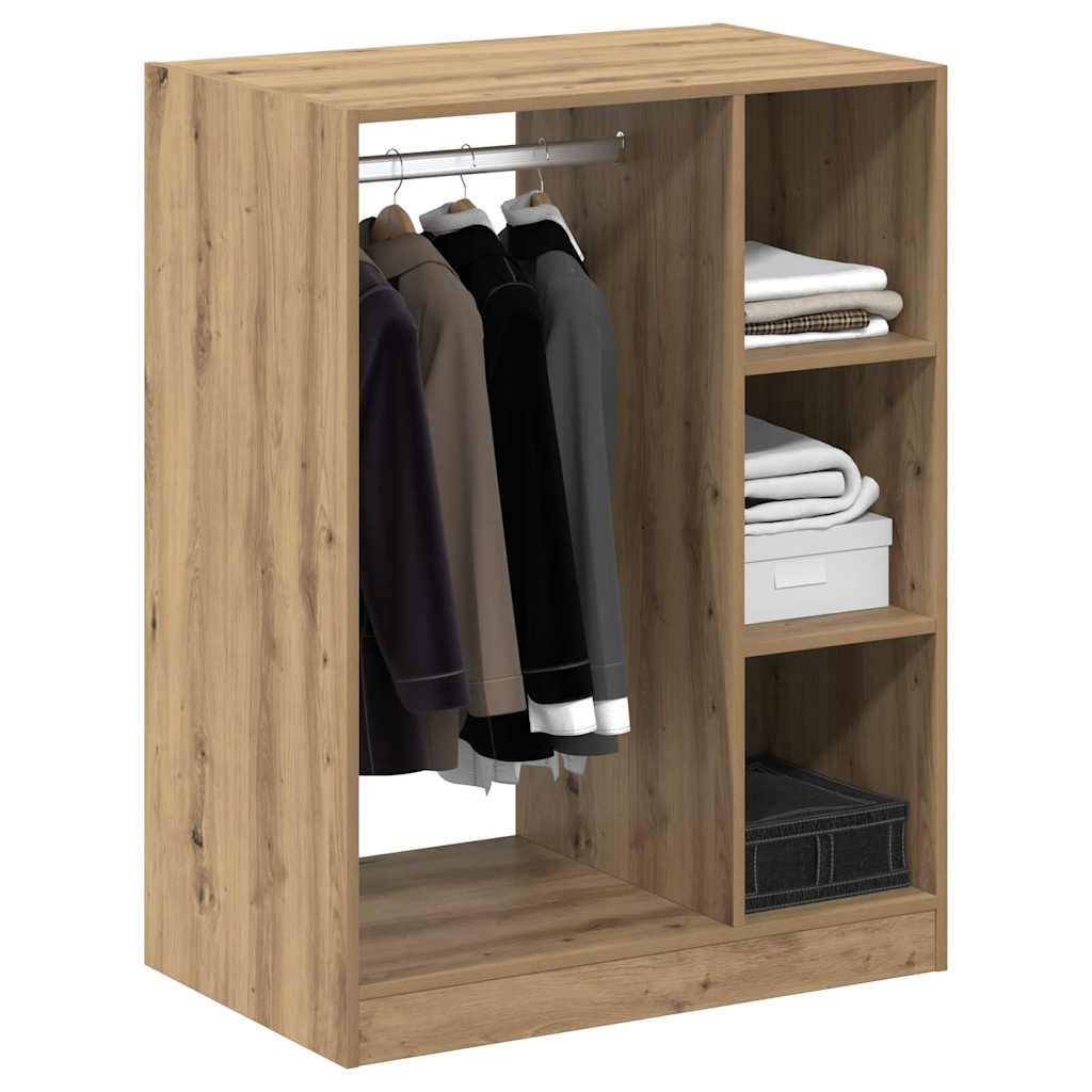 Guarda-roupa com prateleira carvalho artisiano 77 x 48 x 102 cm