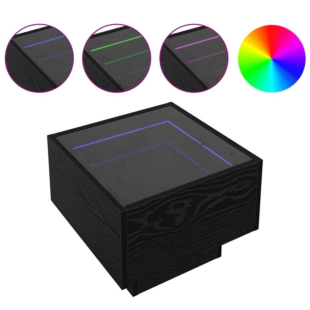 Mesa de centro Carvalho preto 40 x 40 x 30 cm