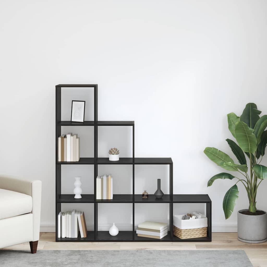 Divisória de Quarto Estante Carvalho preto
