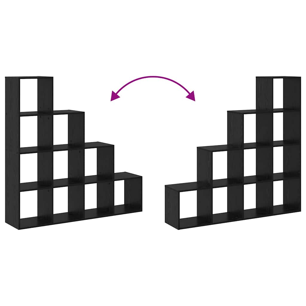 Divisória de Quarto Estante Carvalho preto