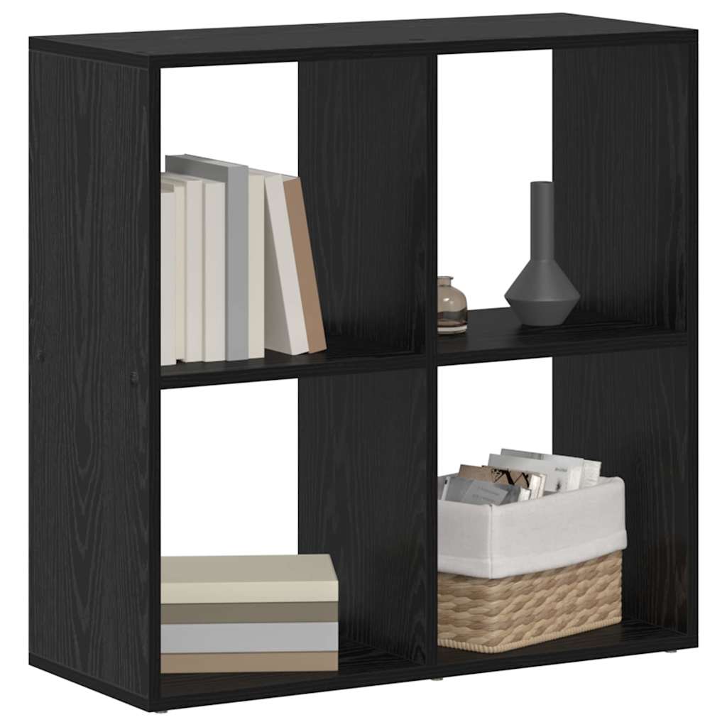 Gabinete de Livros Carvalho preto 69,5 x 29 x 69,5 cm