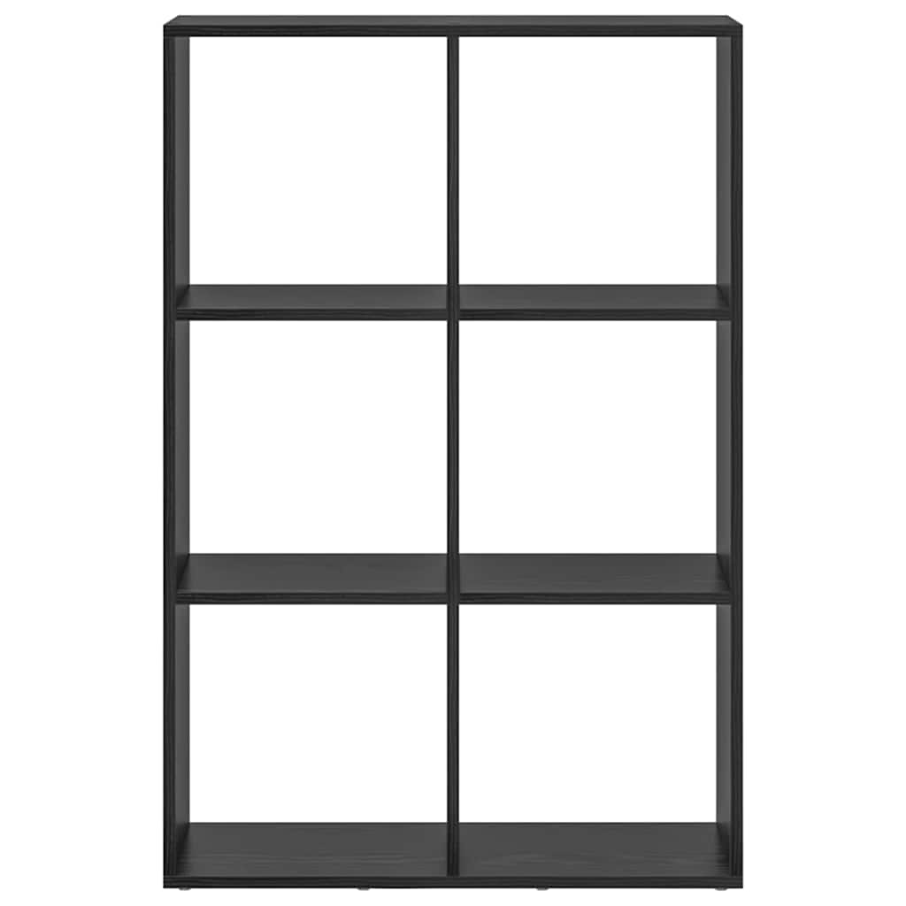 Gabinete de Livros Carvalho preto 69,5 x 29 x 103,5 cm