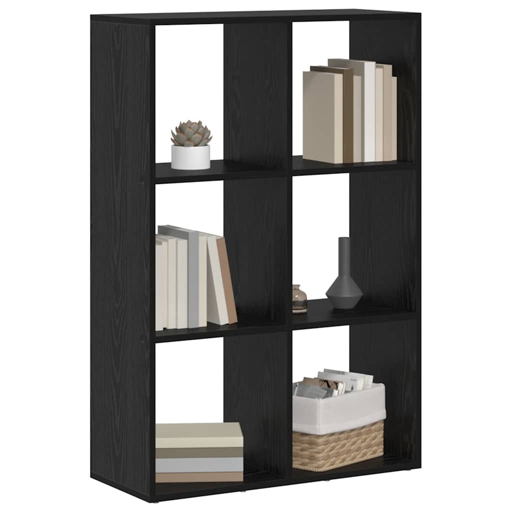 Gabinete de Livros Carvalho preto 69,5 x 29 x 103,5 cm