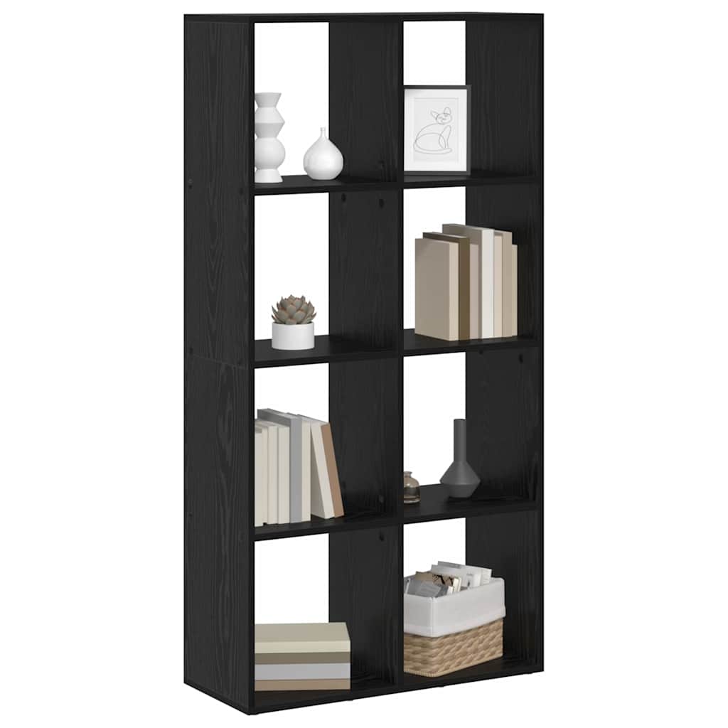 Gabinete de Livros Carvalho preto 69,5 x 29 x 137,5 cm