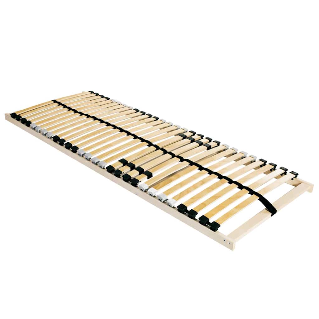 Base de ripas Castanho 80 x 190 cm Madeira de faia sólida