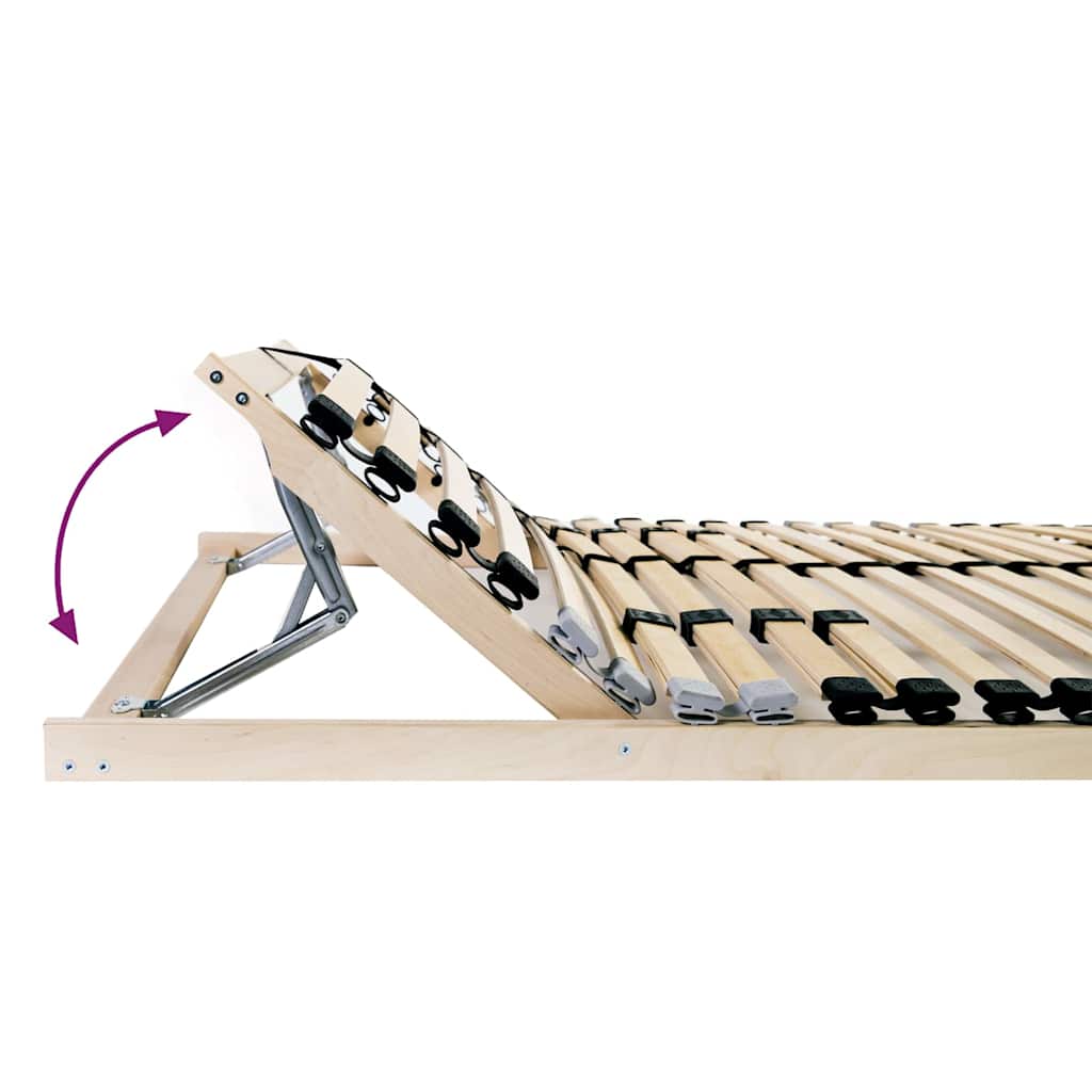 Base de ripas Castanho 70 x 190 cm Madeira de faia sólida