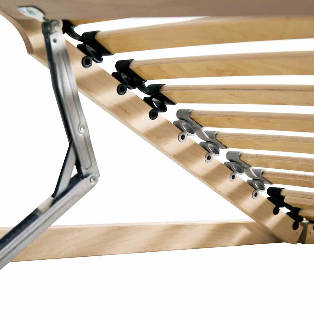 Base de ripas Castanho 100 x 190 cm Madeira de faia sólida