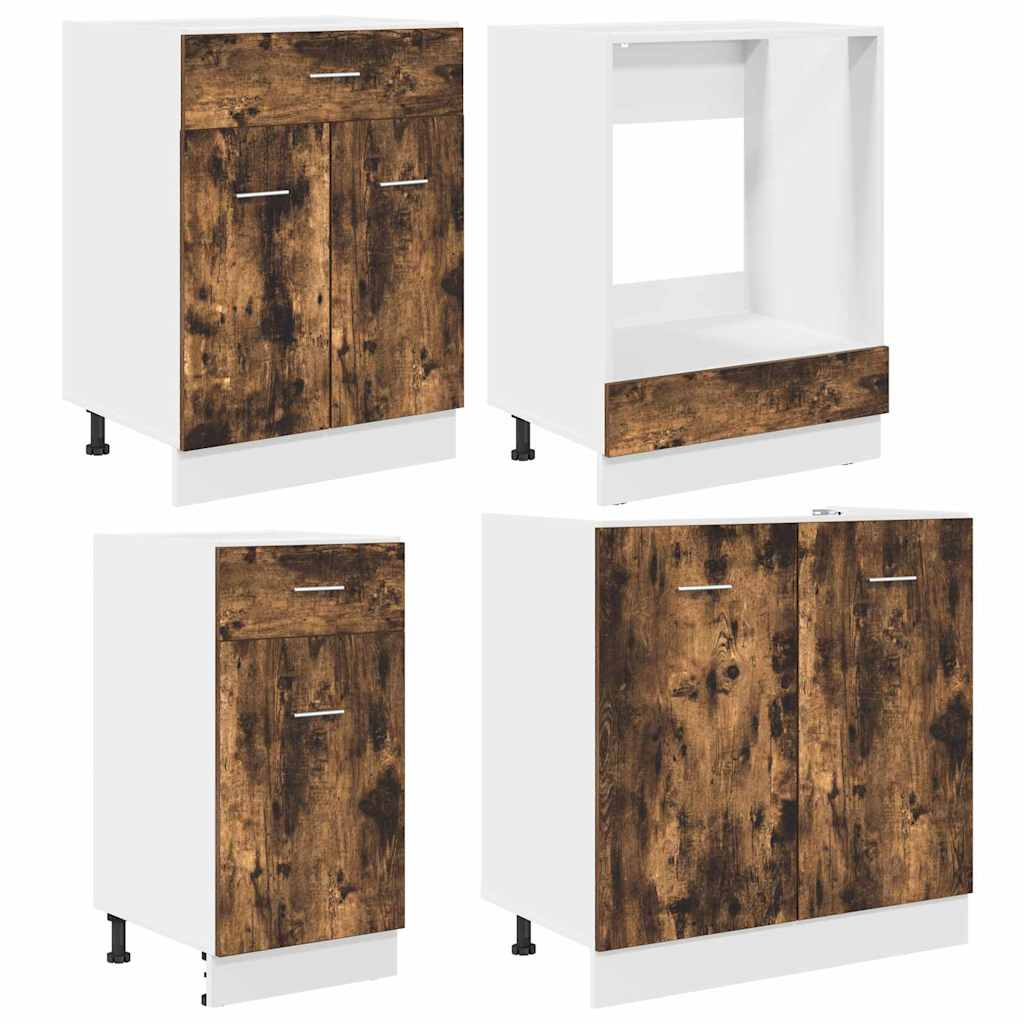 Conjunto de armários de cozinha Lyon 8 pcs Carvalho fumado