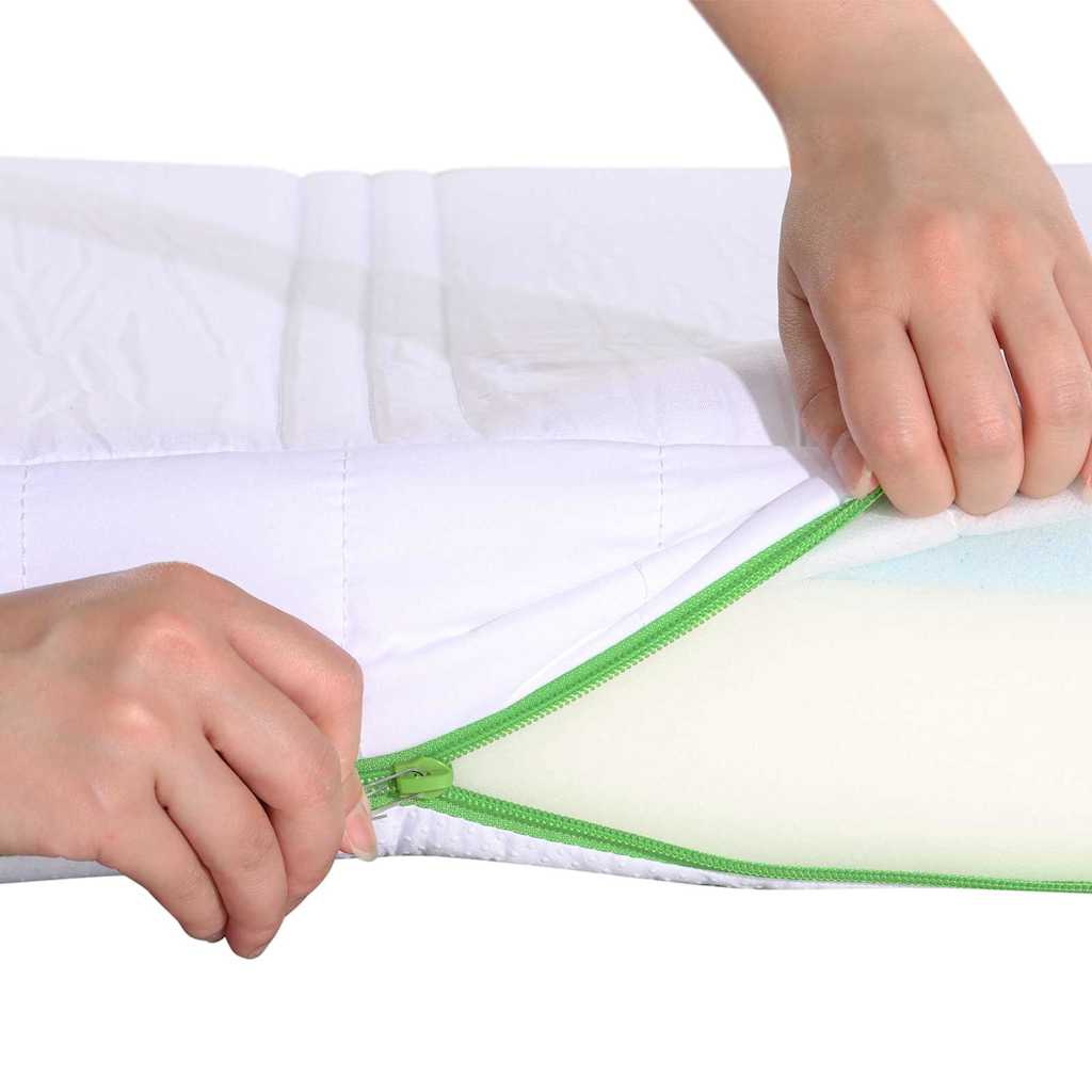 Colchão de espuma Manual Branco 80 x 200 cm tecido