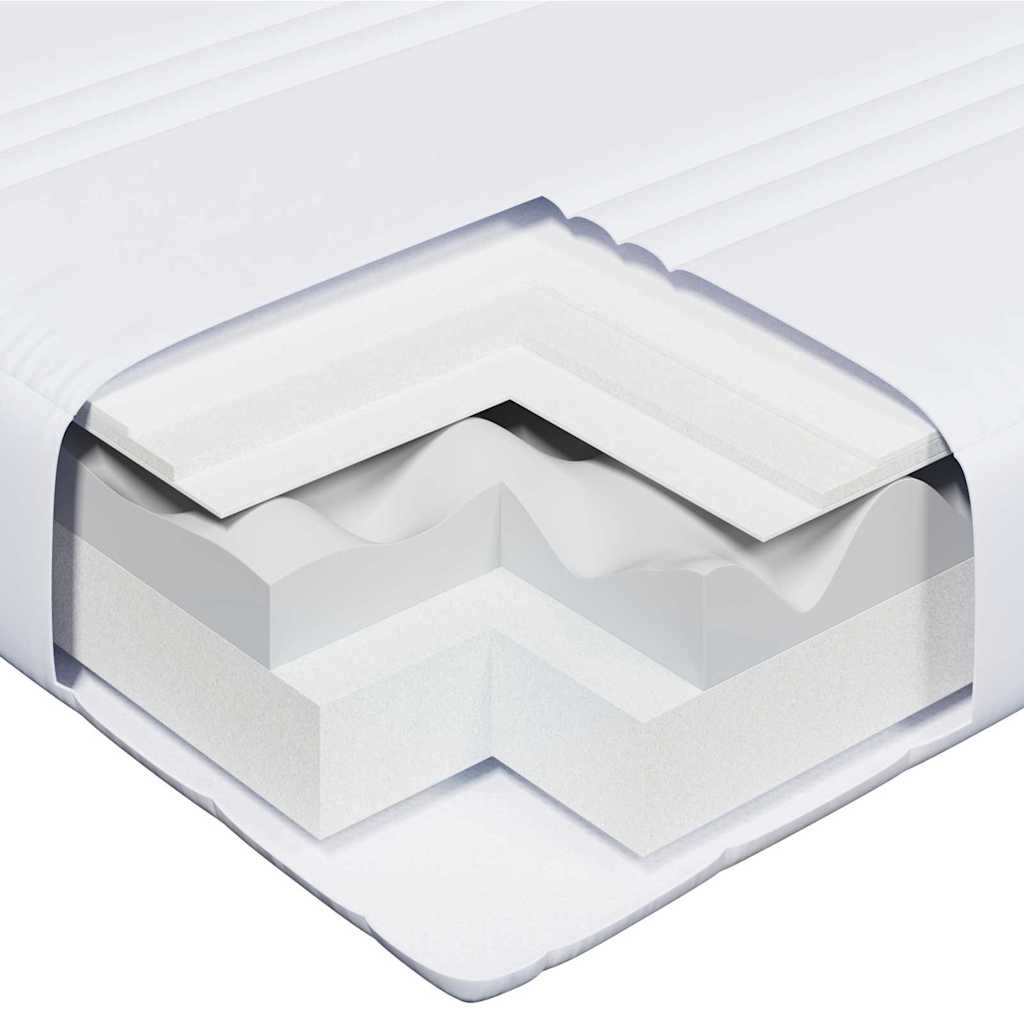 Colchão de espuma Manual Branco 80 x 200 cm tecido